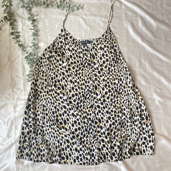 Motel Rocks Dresses & Skirts - Motel Rocks Tank Top Button Up Animal Print Dress XL